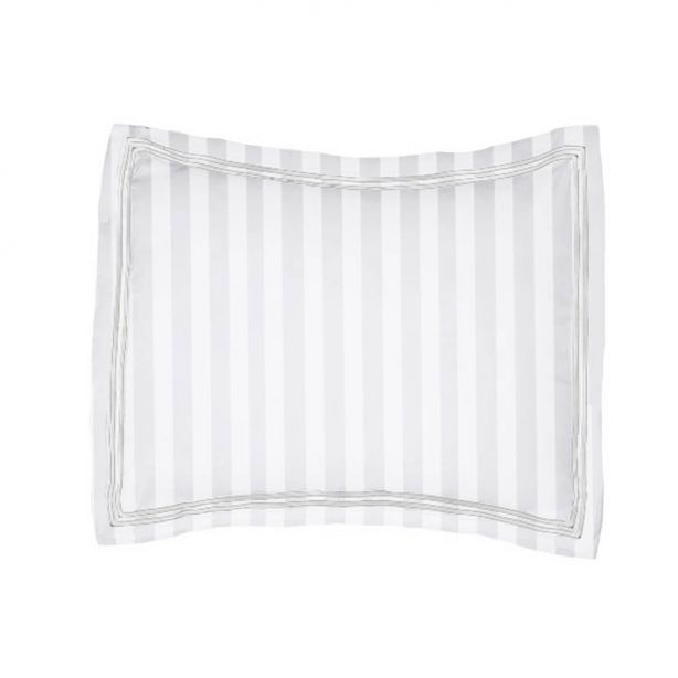400TC Cotton Double Edge Embroidery Sateen Stripe Duvet Cover Set