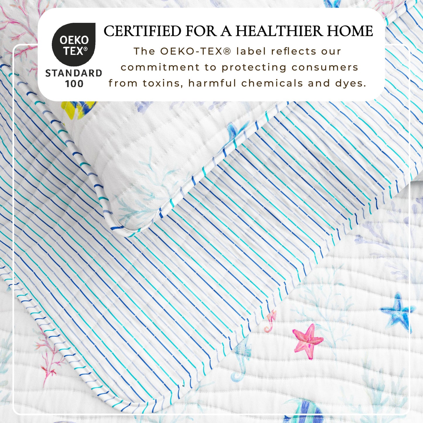 Colorful Coastal Seascape Quilt Set - Ryanne Collection