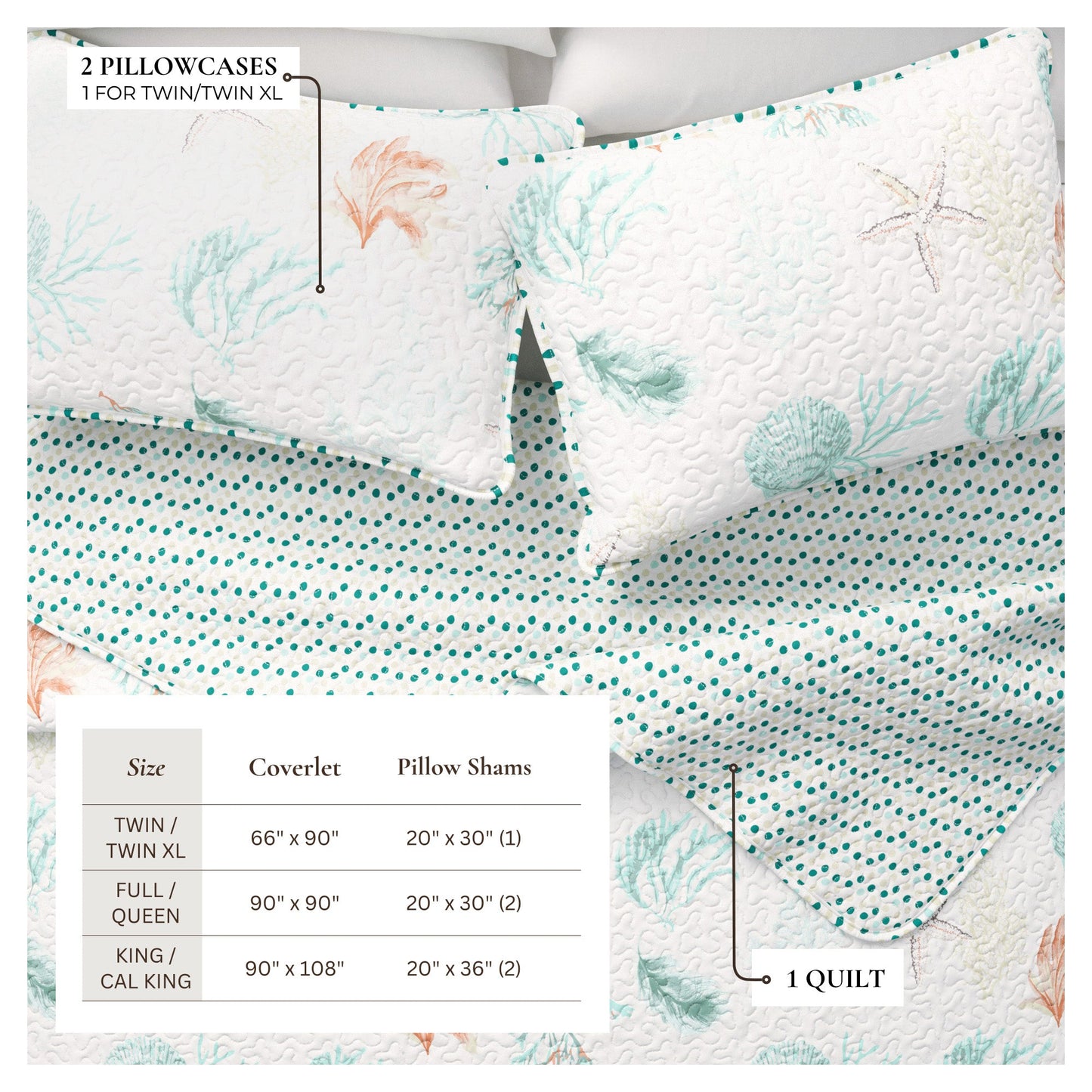 Key West Collection Coastal Quilt Set