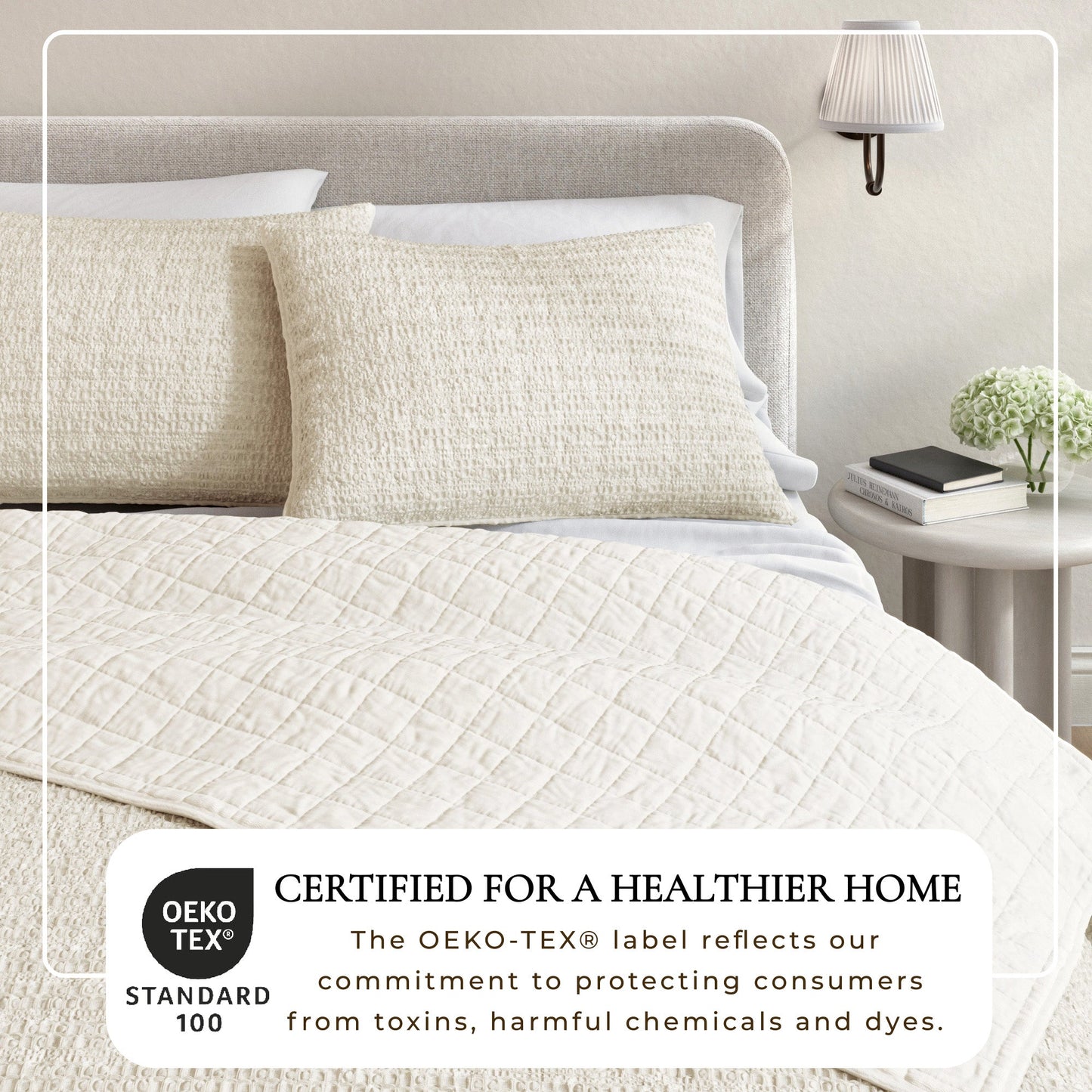 100% Cotton Honeycomb Waffle Garment Washed Quilt Set - Genevieve Collection